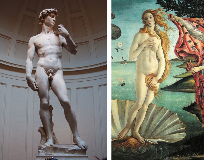 David Michelangelo and Venus Botticelli