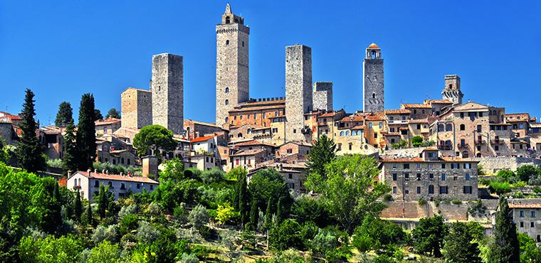 Beautiful view of San Gimignano in Tuscany