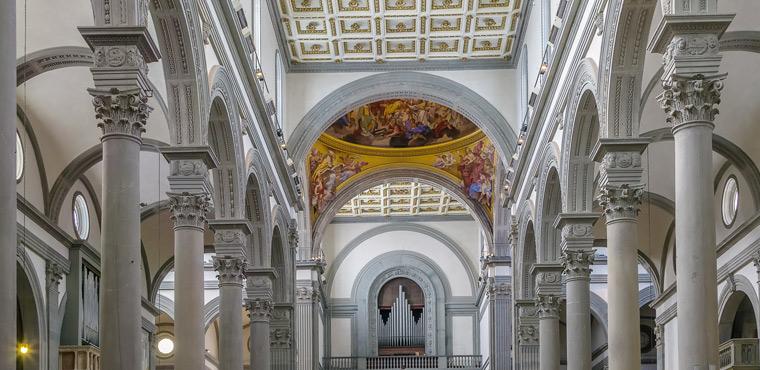 Inside the Basilica of San Lorenzo, Florence