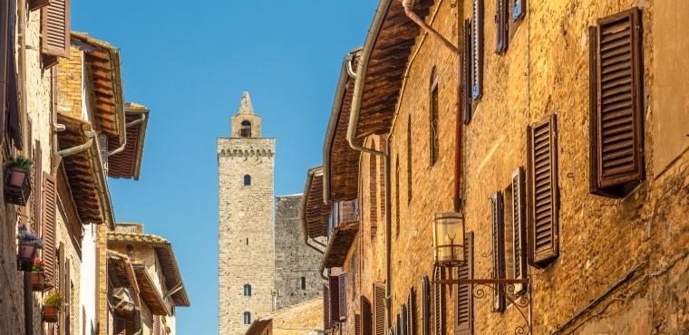 Highlights of Tuscany:  San Gimignano bell tower