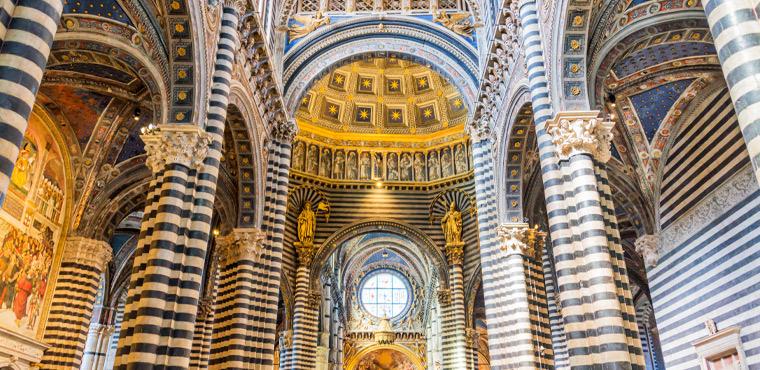 Inside in the Siena Cathedral