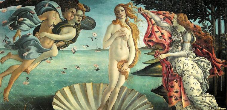 Birth of Venus by Sandro Botticelli at Uffizi Gallery in Florence