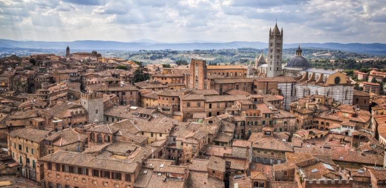 Beautiful view of Siena